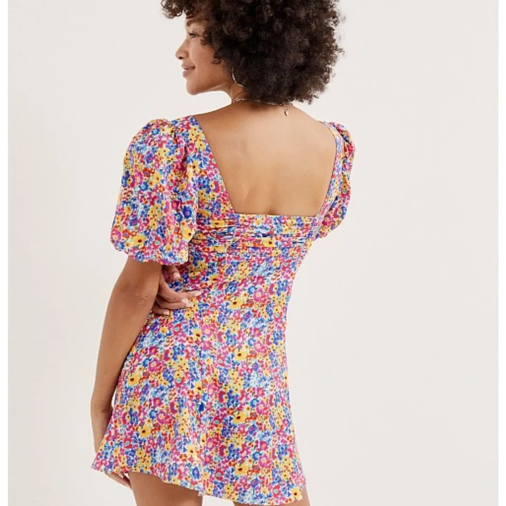 For Love & Lemons Women’s Sasha Mini Dress Blue Ditzy Floral - Size Small 🍋 - Picture 3 of 8